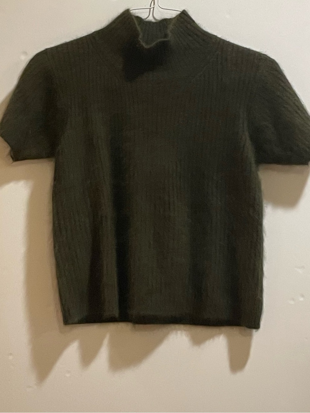 Vintage 90's Company Ellen Tracy Angora Sweater, Sz S, Earthy Forest Green, Halo